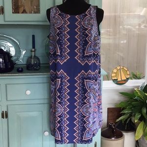 Jjill Paisley Boat Neck Dress
